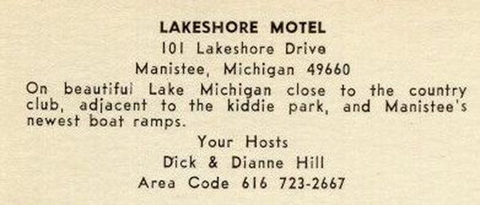 Lake Shore Motel (Kennys Lakeshore Motel) - Vintage Postcard (newer photo)